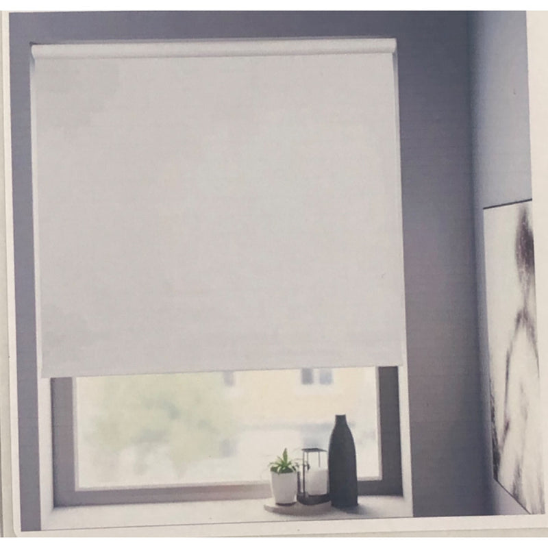 Chicology White Solid Cordless Blackout Privacy Vinyl Roller Shade 22.25inWx64in