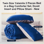 Twin Size Yalamila Bed in a Bag Comforter Set, Duvet Insert and PIllow Sham