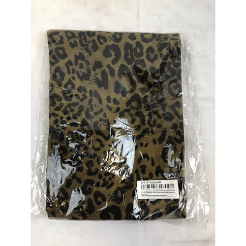 Medium Womens, Elegant Casual Leopard Print Jeans, High Waisted, Wide Leg Baggy