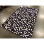 Linon Salonika Irongate Reversible Woven Wool 5ftx8ft Rug in Purple