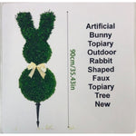 Artificial Bunny Topiary Outdoor - Rabbit Shaped Faux Topiary Tree