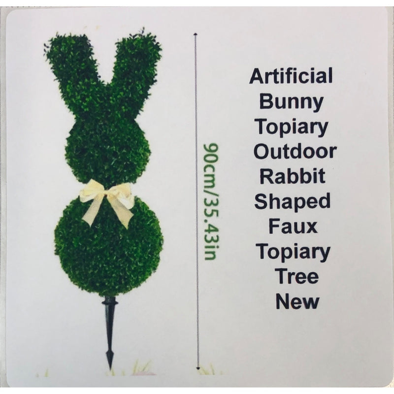 Artificial Bunny Topiary Outdoor - Rabbit Shaped Faux Topiary Tree