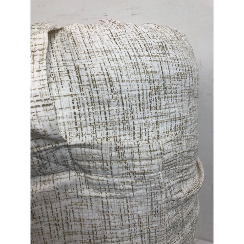 King, Portico Bennet Slub 3 Piece Comforter Set, White/Tan