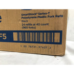 Dixie Ultra SmartStock Series-T Polystyrene Fork Refill, Black, 960ct. DUSSF5