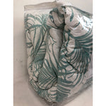 Full, Trinidad Seafoam Color Tropical Leaves Comforter Set