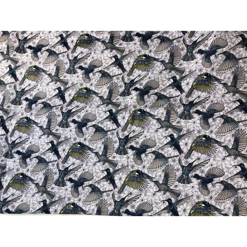 1-piece Blackout Hum Sun Honey Birds Basalt Curtain Panel, 96in x 50in