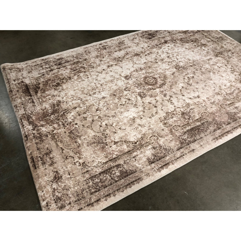 La Dole Rugs Brown Beige Cream Traditional Flat Pile Area Rug, 6ft 6in x 9ft 6in