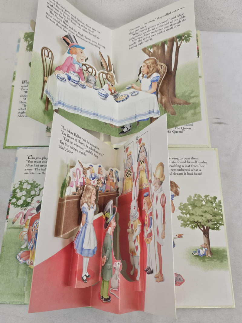 Alice in Wonderland, Four Pop-up Books, Treasury Collection