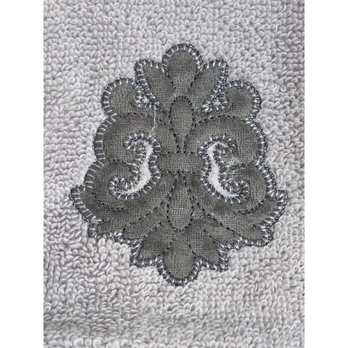 Authentic Hotel and Spa 2PC May Fingertip Towel Set, Silver