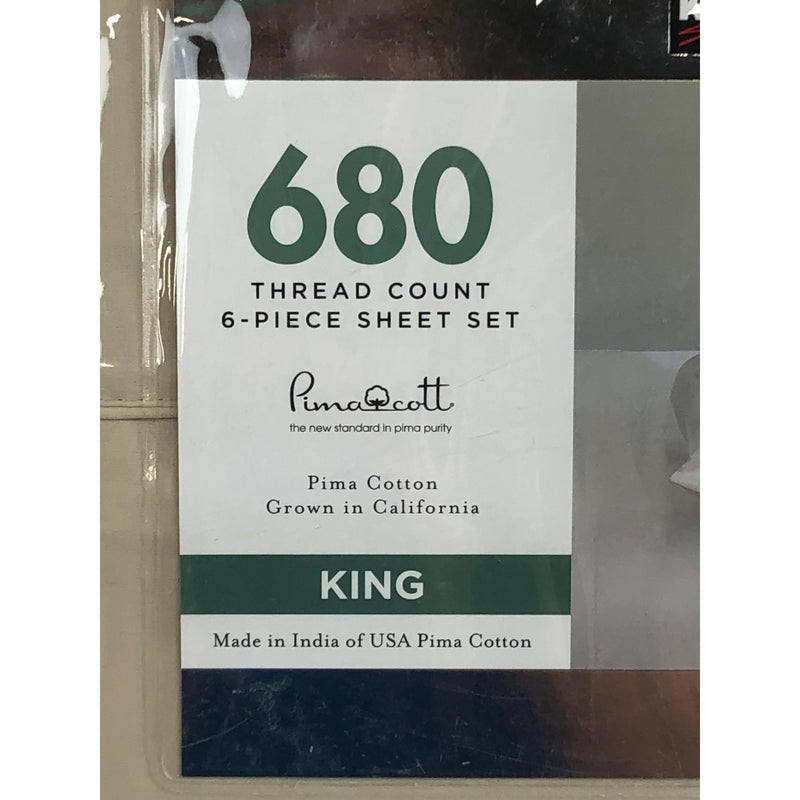 King, Beige, Kirkland Signature 680 Thread Count Sheet Set