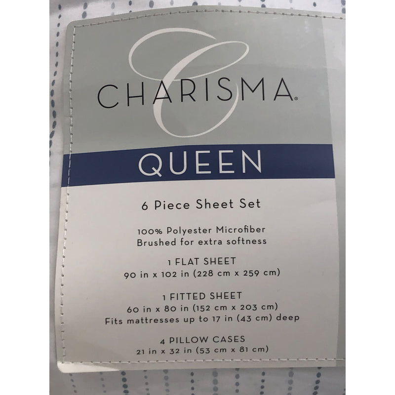 Queen, Tracks Pearl, Charisma Microfiber Sheet Set
