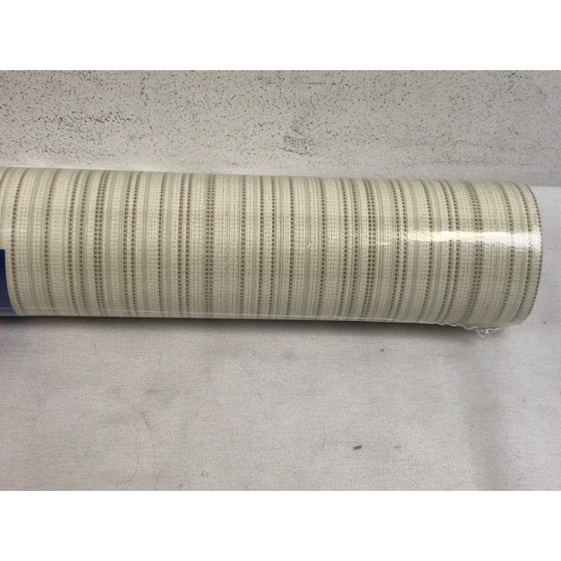 FunStick 24in x 200in Grasscloth Peel and Stick Wallpaper, Khaki