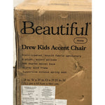 Beautiful Drew Kids Accent Chair by Drew Barrymore, Rose Boucl Fabric