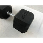 BalanceFrom Non-Slip Grip Rubber Encased Hex Dumbbells, 60 lbs Single