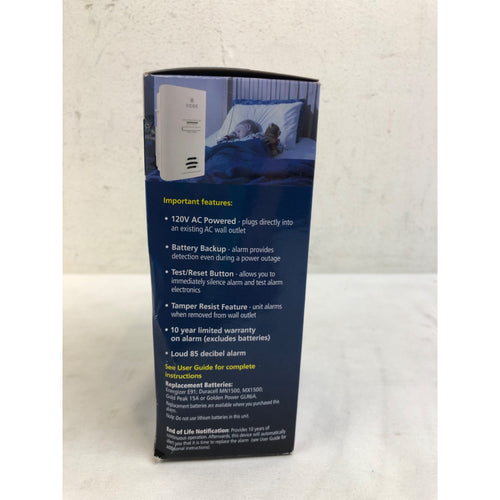 Kidde AC Plug-In Carbon Monoxide Detector, CO Alarm with LED Light Indicators