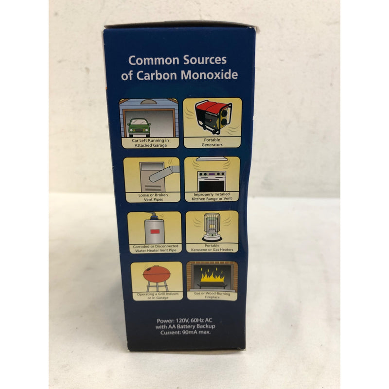 Kidde AC Plug-In Carbon Monoxide Detector, CO Alarm with LED Light Indicators