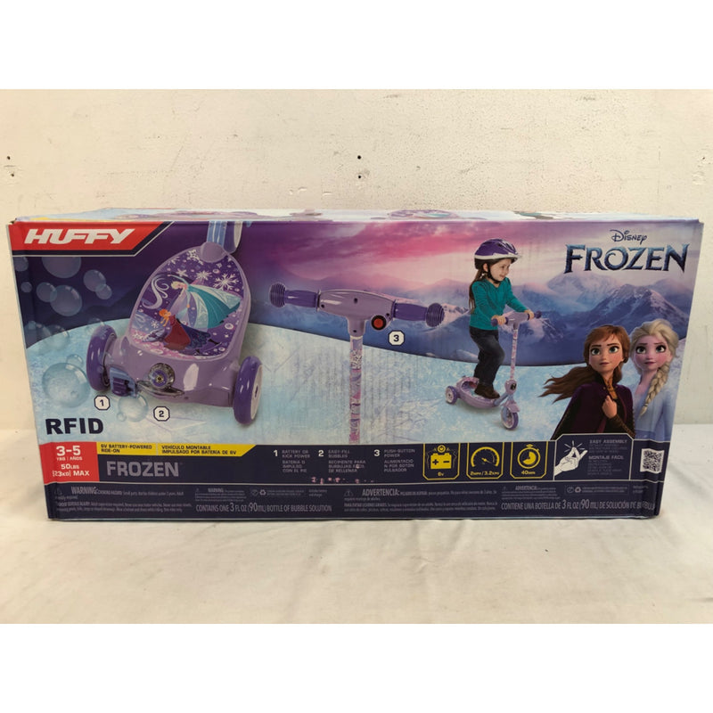 Huffy Disney Frozen 3-Wheel 6V Electric Bubble Scooter, Kids Ages 3+, 2 MPH