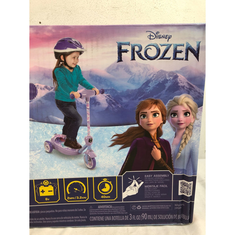 Huffy Disney Frozen 3-Wheel 6V Electric Bubble Scooter, Kids Ages 3+, 2 MPH