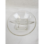 MCM 1950's Cambridge Glass Square Pattern Divided Bowl