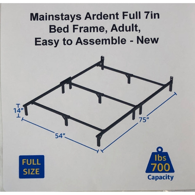 Mainstays Ardent Full 7in Bed Frame, Adult, Easy to Assemble