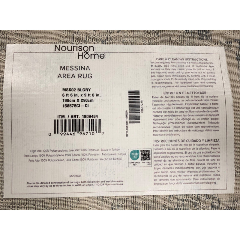 6ft6in x 9ft6in, Nourison Messina Area Rug, Basilica