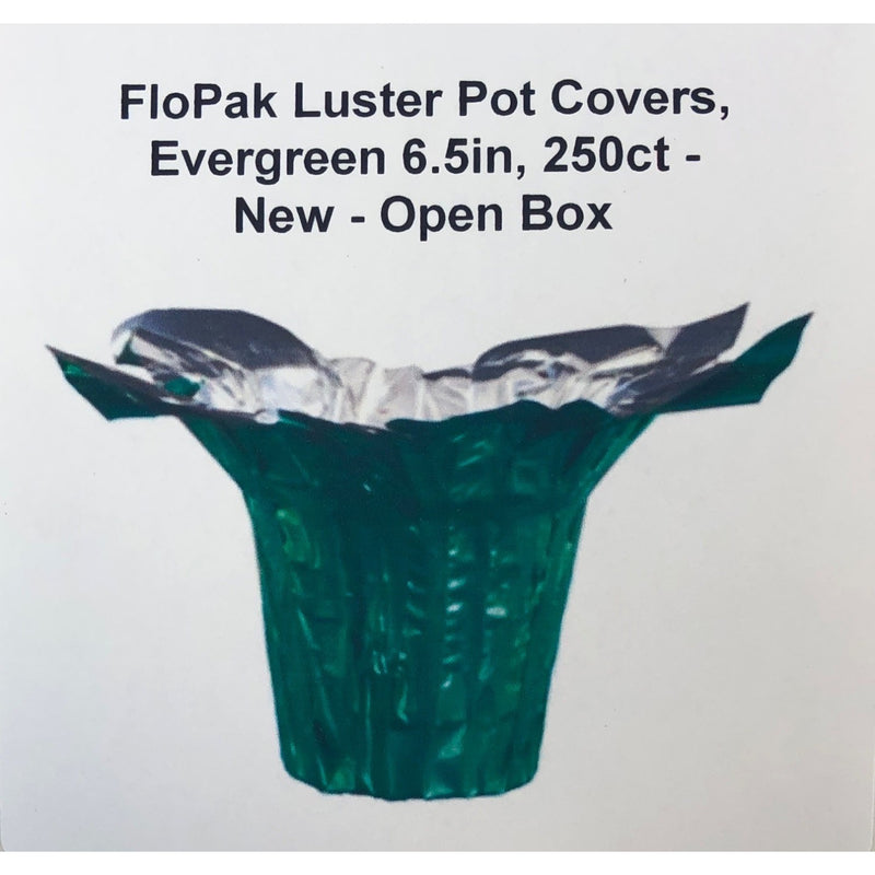 FloPak Luster Pot Covers, Evergreen 6.5in, 250ct