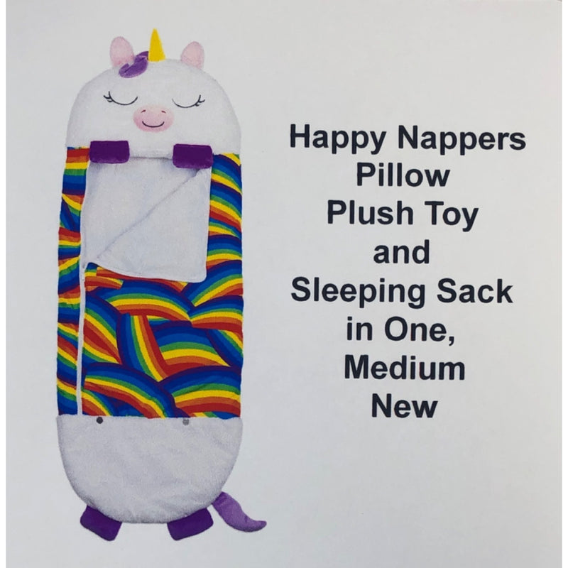 Happy Nappers Pillow Plush Toy and Sleeping Sack in One, Medium