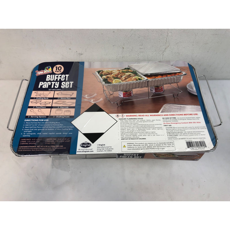 10 Piece Buffet Set Including Fuel Party Supply Set