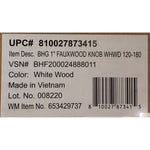 Better Homes & Gardens 1 in. White Wood Poly Single Curtain Rod, 120-180