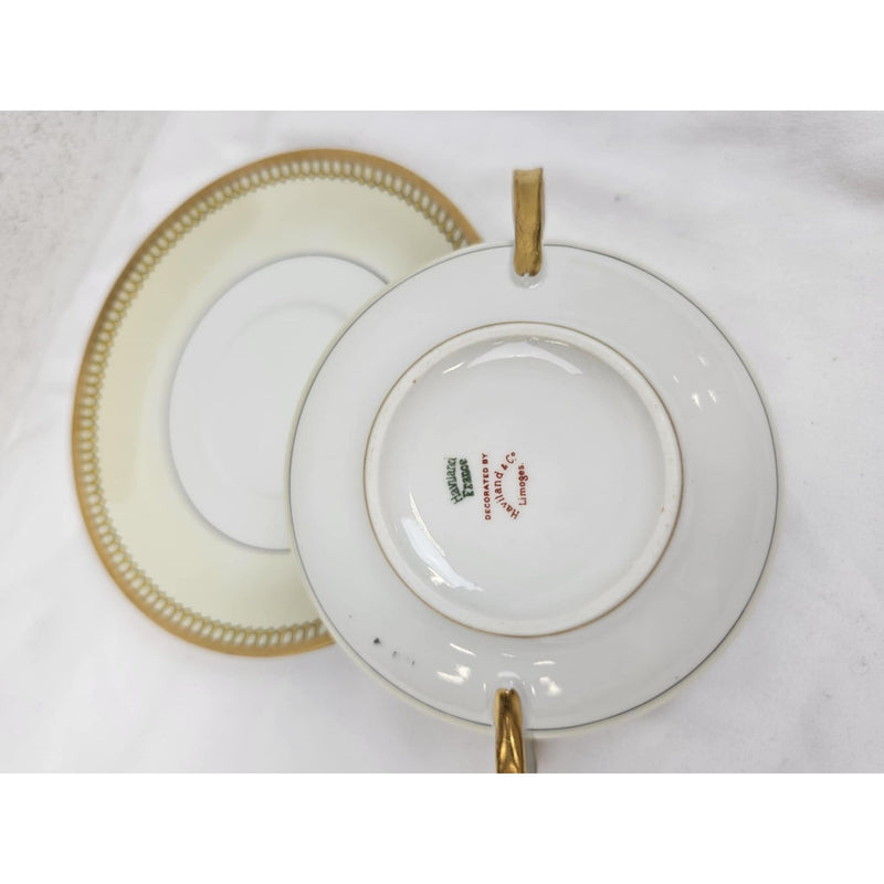 Schleiger 278 Pattern Haviland & Co. Limoges France Bouillon Cup & Saucer Set