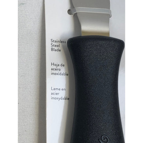 Wilton Angled Icing Spatula, 9-inch, Black & Silver