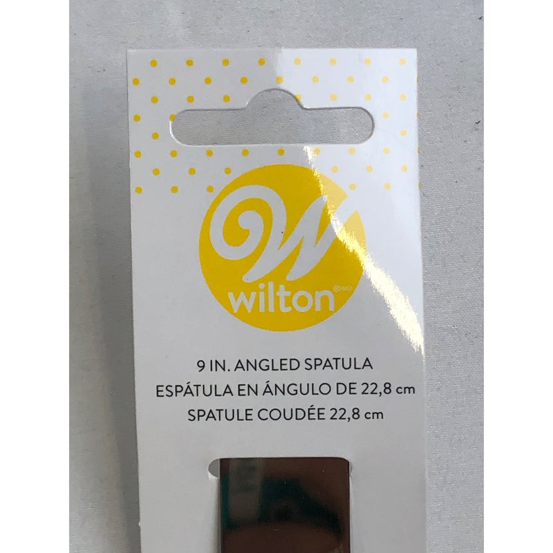 Wilton Angled Icing Spatula, 9-inch, Black & Silver