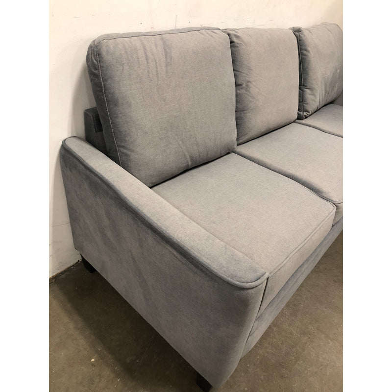 Mainstays Kensington 80in 3 Seat Classic Modern Sofa, Gray