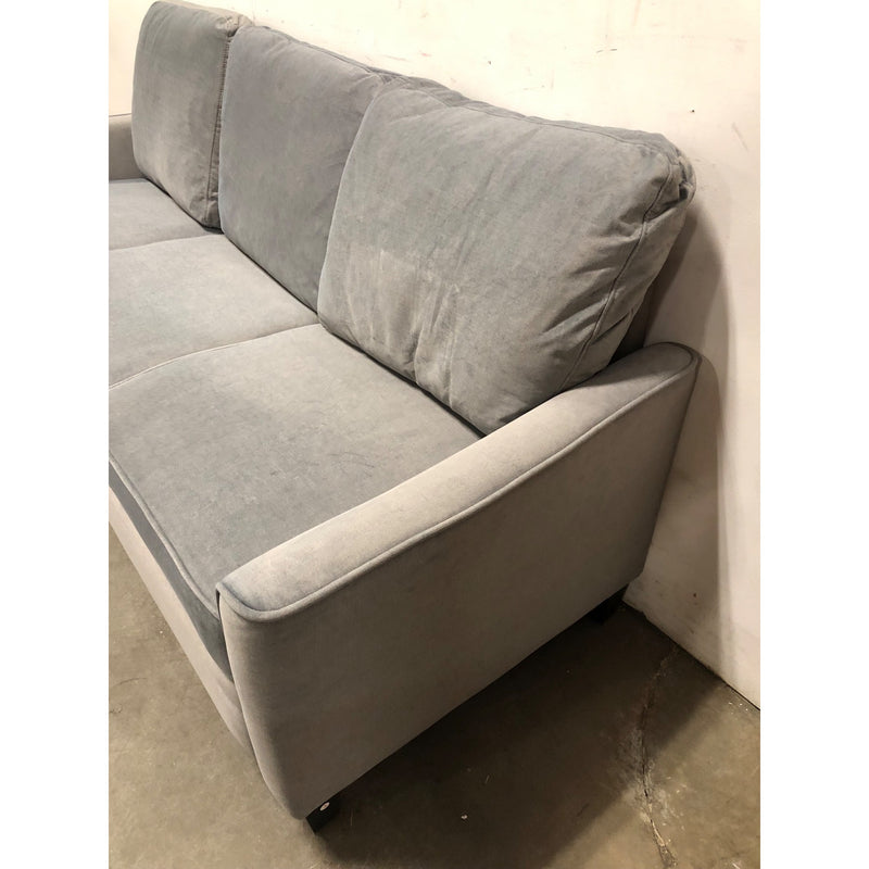 Mainstays Kensington 80in 3 Seat Classic Modern Sofa, Gray