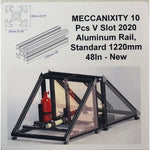 MECCANIXITY 10 Pcs V Slot 2020 Aluminum Rail, Standard 1220mm 48In