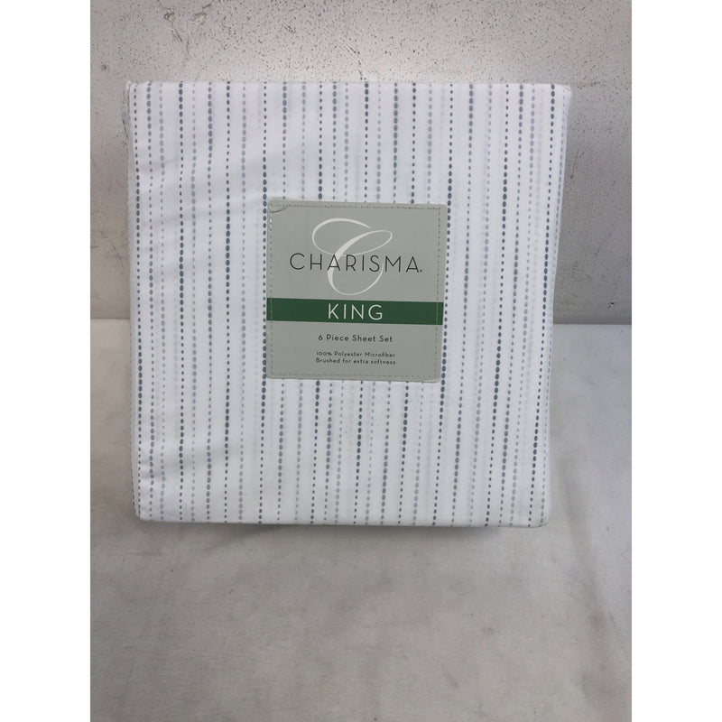 King, Tracks Pearl, Charisma Microfiber Sheet Set