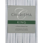 King, Tracks Pearl, Charisma Microfiber Sheet Set
