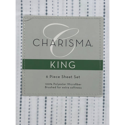 King, Tracks Pearl, Charisma Microfiber Sheet Set