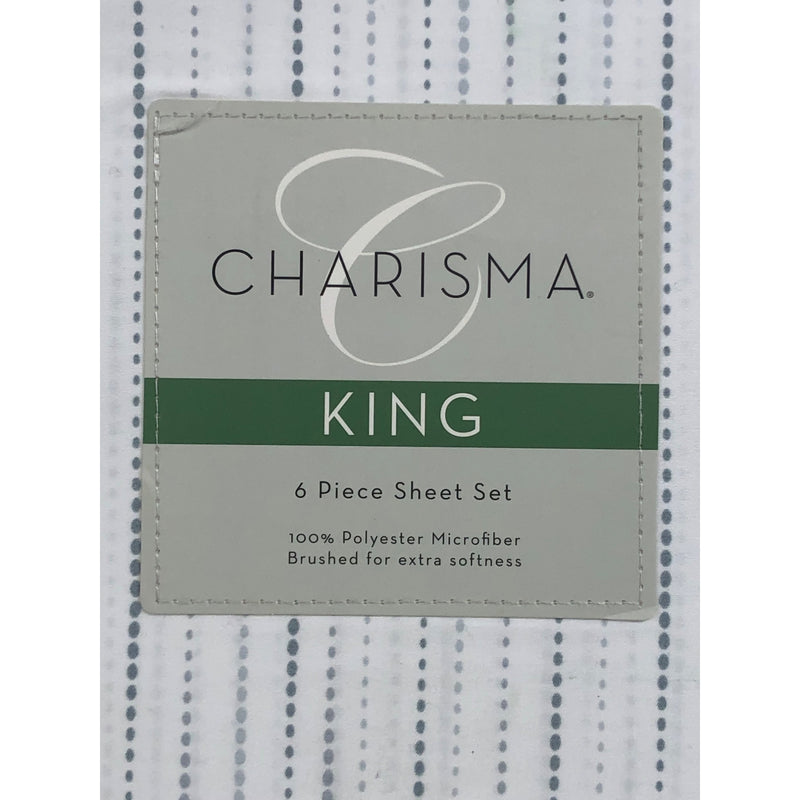 King, Tracks Pearl, Charisma Microfiber Sheet Set