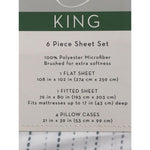 King, Tracks Pearl, Charisma Microfiber Sheet Set