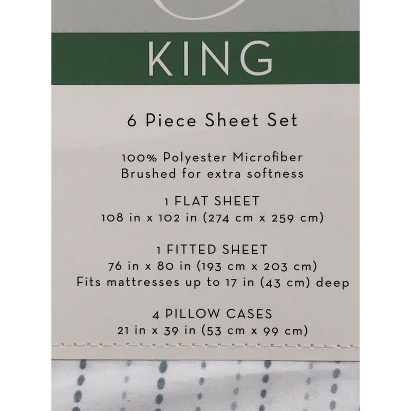 King, Tracks Pearl, Charisma Microfiber Sheet Set