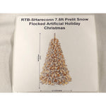 RTB-SHareconn 7.5ft Prelit Snow Flocked Artificial Holiday Christmas