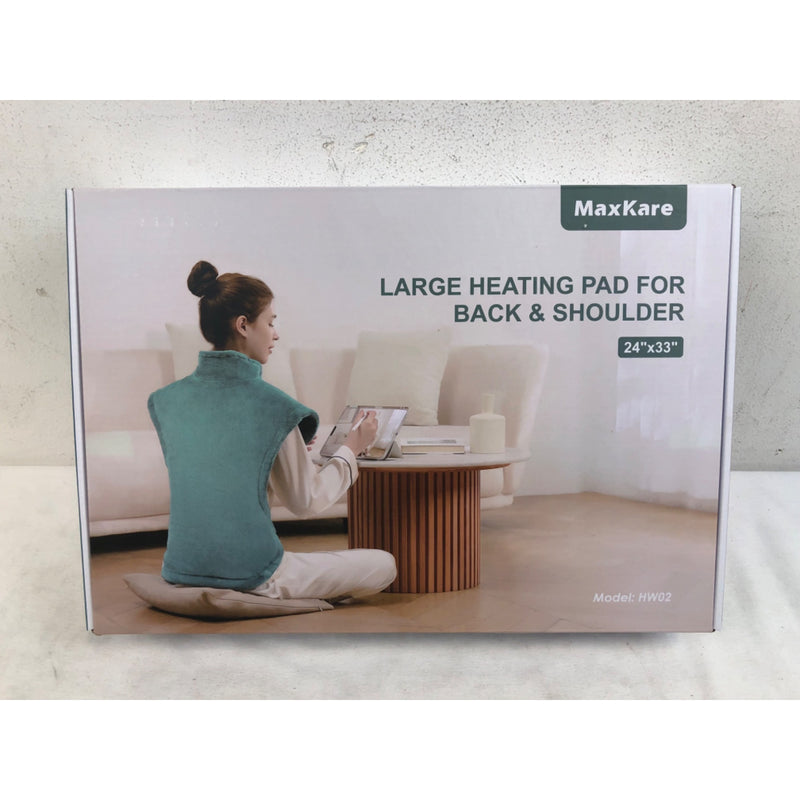 MaxKare Large Heating Pad with 4 Heat Settings & Auto Shut-off, 24inx33in, Green