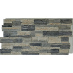 48"W x 24"H x 1 1/4"D Cascade Stacked Stone, StoneWall Faux Stone Siding Panel, Smokey Ridge