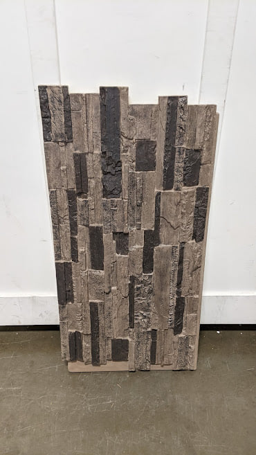 48"W x 24"H x 1 1/4"D Cascade Stacked Stone, StoneWall Faux Stone Siding Panel, Smokey Ridge
