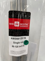 Rod Desyne Single Rod - 66-120 inches - Silver Nickle