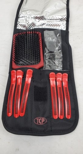 Hot Hair Tools Cool Carry Bag with Brush, Comb & Styling Clips