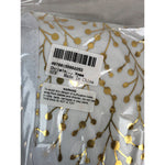 Tree Skirt, Gold White 36in Faux Fur Plush