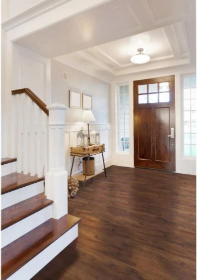 Herritage Antique Mahogany 1/4 in. Thick x 1 3/4 in. Wide x 94 in. Length Luxury Vinyl T-molding