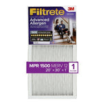 Filtrete by 3M 20x30x1, MERV 12, Advanced Allergen Reduction HVAC Furnace Air Filter, 1500 MPR, 2-Pack
